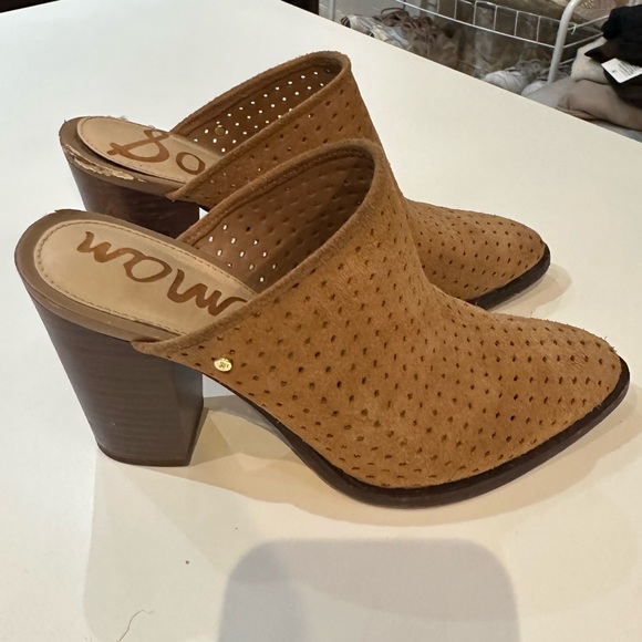 Sam Edelman perforated suede mules 7 - Picture 6 of 9
